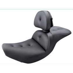 PartzBiz HD DS08102094 - Saddlemen I14-07-181BR Road โซฟาหมอนด้านบน 2 ที่นั่ง W/พนักพิง 14-19 หัวหน้าอินเดียหัวหน้า Roadmaster สปริงฟิลด์รถจักรยานยนต์หนังสีดำที่กำหนดเองอัพเกรดนั่งสบาย