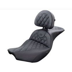 PartzBiz HD DS08102091 - Saddlemen I14-07-182BRHCT เบาะโซฟาถนนแบบอุ่นพร้อมพนักพิง 14-19 หัวหน้าเผ่าอินเดียน roadmaster สปริงฟิลด์รถจักรยานยนต์หนังสีดำที่กำหนดเองนั่งสบายอัพเกรด