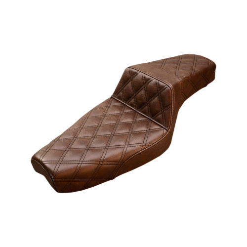 PartzBiz HD: 4403572-Saddlemen Step-Up Full Lattice Stitch Brown Seat 4 Harley 04-20 XL W/4.5 Gal ถัง | 807-03-175บีอาร์