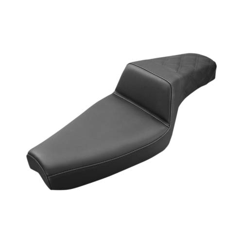 PartzBiz HD: 4403536-Saddlemen Step-Up Rear Lattice Stitch สีดำ Seat 4 Harley 86-03 XL Models | 879-03-173