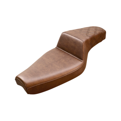 PartzBiz HD: 4403537-Saddlemen Step-Up Rear Lattice Stitch Brown Seat 4 Harley 04-20 XL W/4.5 Gal ถัง | 807-03-173บีอาร์