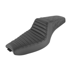 PartzBiz HD DS08040753 - Saddlemen Step-Up Tuck-N-Roll & Lattice Black Seat 4 Harley 04-20 XL W/4.5 Tank | 807-03-176