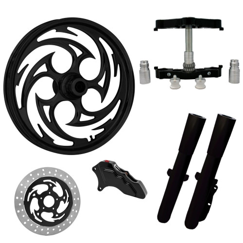 PartzBiz HD: 4403494-Savage Black 23" Wheel Tire Single Side w/ Raked Triple Trees Lowers & Sliders | SAVAGE-SNGL-BLK-KIT-23PCKG PartzBiz HD: 4403494-Savage Black 23" Wheel Tire Single Side w/ Raked Triple Trees Lowers & Sliders | SAVAGE-SNGL-BLK-KIT-23PCKG