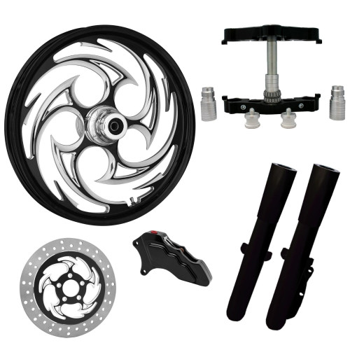 PartzBiz HD: 4403497-Savage Eclipse 23" Wheel Tire Single Side w/ Raked Triple Trees Lowers & Sliders | SAVAGE-SNGL-ECL-KIT-23PCKG