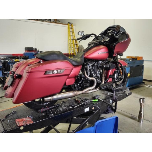 PartzBiz HD: 4403510-Sawicki 2 into 1 Brushed Mid Length Cannon Exhaust Harley TC Touring 95-16