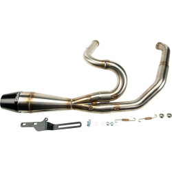 PartzBiz HD WP930-01210 - Sawicki 2 into 1 Raw Shorty Cannon Pipe Black Tip Exhaust Harley Touring 17-Up PartzBiz HD WP930-01210 - Sawicki 2 into 1 Raw Shorty Cannon Pipe Black Tip Exhaust Harley Touring 17-Up