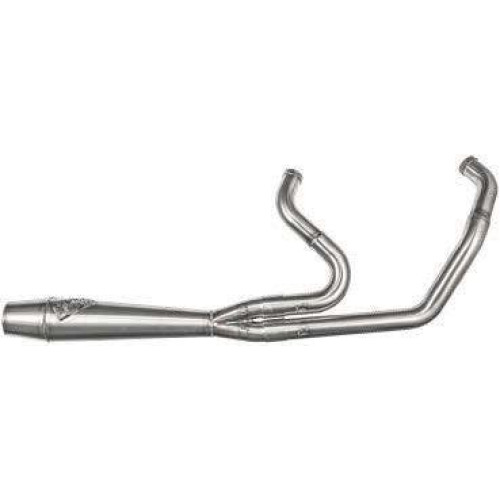 PartzBiz HD: 4403480-Sawicki 2 into 1 Raw Shorty Length Cannon Exhaust Harley M8 Touring 17-Up