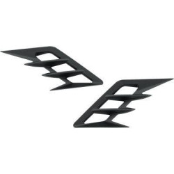 PartzBiz HD DS14050307 - Show Chrome 52-959BK Black Front Fender Vent Filler Accent Honda GL1800 18-Up 1405-0306 14050306 best for buy goldwing gold wing gl 1800 f6b