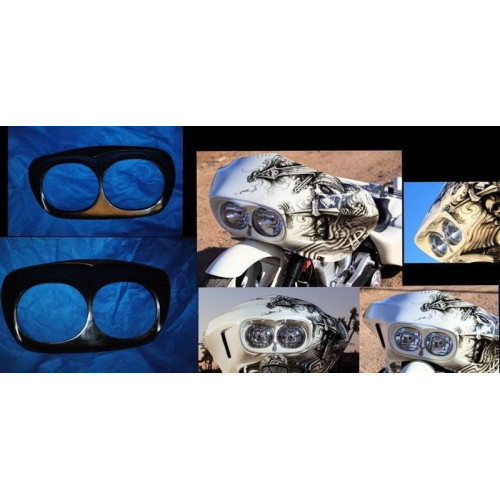 PartzBiz HD: 4403182-Sinister Dirty Money Headlight Bezel Harley Davidson Touring FLTR Road Glide Models | SI-101