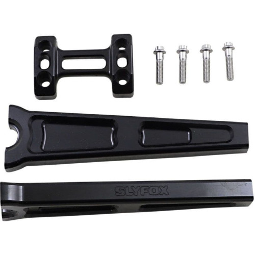 PartzBiz HD: 4403169-Slyfox Black Aluminum 6"-10" Riser for 1" Handlebars Straight Harley & Custom PartzBiz HD: 4403169-Slyfox Black Aluminum 6"-10" Riser for 1" Handlebars Straight Harley & Custom