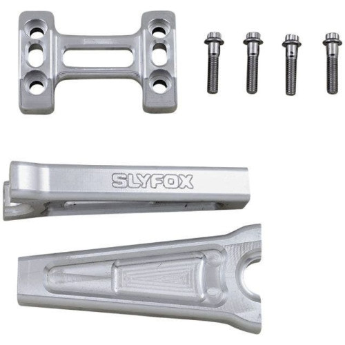 PartzBiz HD: 4403139-Slyfox Raw Aluminum 6"-10" Riser for 1" Handlebars 6" Pullback Harley & Custom PartzBiz HD: 4403139-Slyfox Raw Aluminum 6"-10" Riser for 1" Handlebars 6" Pullback Harley & Custom