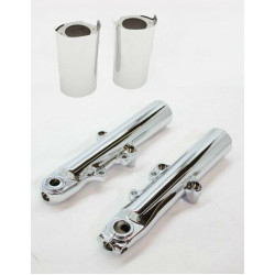 PartzBiz HD CL-49CHR-CK-CORE - Sport Chrome 49mm OEM Smooth Lifetime Chrome Lower Legs Sliders