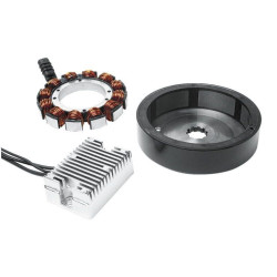 PartzBiz HD TR498720 - Spyke Chrome 32 Amp Charging System Harley EVO Evolution Shovelhead Big Twin 70- | 425210