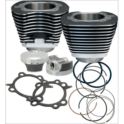PartzBiz HD: 4403016-S&S Cycle 106" CI Big Bore Cylinder Kit Black 10:1 Compression 07-16 Harley | 910-0206