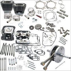 PartzBiz HD SS900-0568 - S&S Cycle 124" Hot Set-Up Kit w/ Big Bore Cylinders Cams Pistons Harley 07-16 | 900-0568