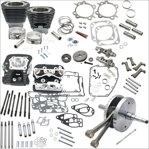 PartzBiz HD: 4402983-S&S Cycle 124 ” Hot Set-Up Kit พร้อมกระบอกสูบ Big Bore Cams Pistons Harley 07-16 | 900-0568