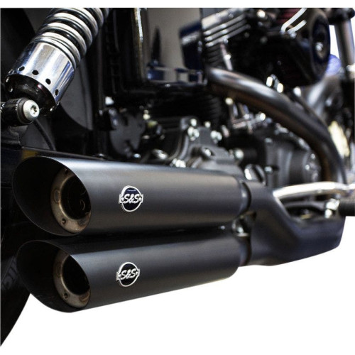 PartzBiz HD: 4402951-S&S Cycle 550-0724 Black Slash Cut Slip Ons Mufflers Harley Dyna FXDF FXDWG | 550-0724