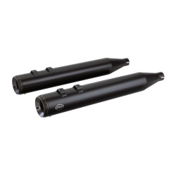 PartzBiz HD SS550-0690 - S&S Cycle Black Grand National 4" Slip On Mufflers for Harley FLH Touring 95-16 | 550-0690 PartzBiz HD SS550-0690 - S&S Cycle Black Grand National 4" Slip On Mufflers for Harley FLH Touring 95-16 | 550-0690