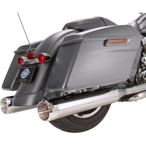 PartzBiz HD: 4402888-S&S Cycle Chrome MK45 4.5" Slip On Mufflers W/ Chrome Thruster Tips Harley 2017 | 550-0665 PartzBiz HD: 4402888-S&S Cycle Chrome MK45 4.5" Slip On Mufflers W/ Chrome Thruster Tips Harley 2017 | 550-0665