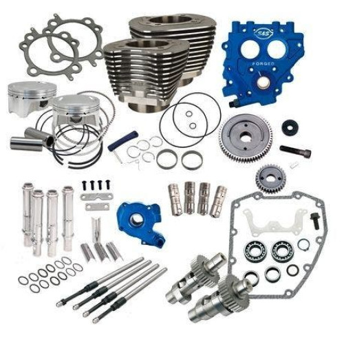 PartzBiz HD: 4402852-S&S Cycle Winter Power Package 100" Black Big Bore Kit w/ 585 Gear Cams 99-06 | 330-0579