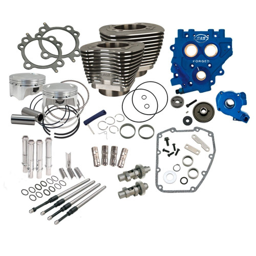 PartzBiz HD: 4402856-S&S Cycle Winter Power Package 110" Black Big Bore Kit w/ 585 Gear Cams 07-17 | 330-0583