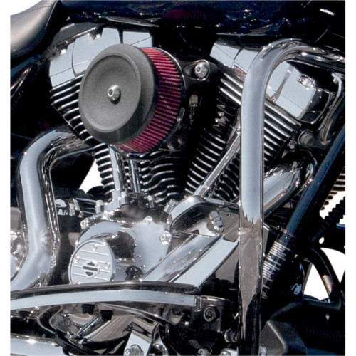 PartzBiz HD: 4402808-S&S Wrinkle Black Bob Dish Cover Super Stock Stealth Air Cleaner Stage 1 Harley | 170-0123