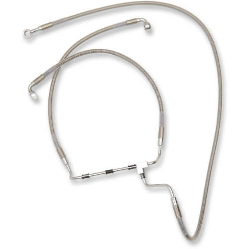 PartzBiz HD: 4402789-Stainless Steel Extended Length Front Brake Line Harley 14-15 Non ABS Plus 6 - 1741-3979 PartzBiz HD: 4402789-Stainless Steel Extended Length Front Brake Line Harley 14-15 Non ABS Plus 6 - 1741-3979