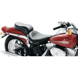 PartzBiz HD MD75076 - Mustang Studded Standard Style 2-up Seat Harley Softail 00-05 FXST 00-07 FLST | 75076