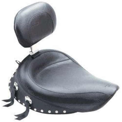 PartzBiz HD: 4402714-Mustang Studded Wide Solo Seat พร้อมพนักพิงคนขับแบบถอดได้ Harley Dyna 06-17 | 79346 PartzBiz HD: 4402714-Mustang Studded Wide Solo Seat พร้อมพนักพิงคนขับแบบถอดได้ Harley Dyna 06-17 | 79346