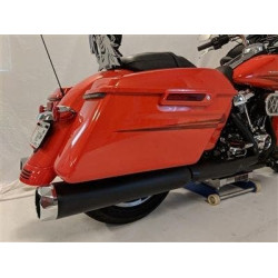 PartzBiz HD TAB-121-2297 - Tab Performance Black 4.5" B.A.M. Stick Slip On Mufflers Harley M8 FLH 17-22 | TAB-121-2297