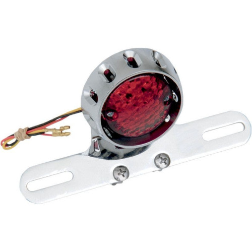 PartzBiz HD: 4402614-Drag Speciaties Custom Bobber LED ไฟท้ายโครเมียมและตัวยึดป้ายทะเบียน - 2010-0796