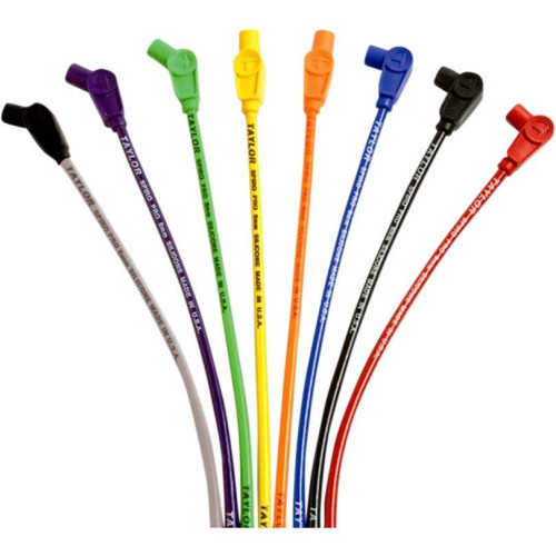 PartzBiz HD: 4402592-Sumax Taylor 8mm Spiro-Pro Blue Spark Plug Wires Harley 84-94 99 FXR Center | 77635