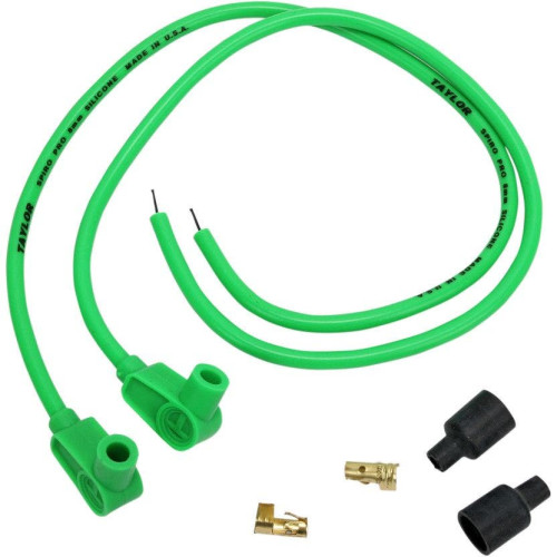 PartzBiz HD: 4402599-Sumax Taylor 8mm 24 ” L 90 องศา Spiro-Pro Green Spark Plug Wires Harley Custom | 76981