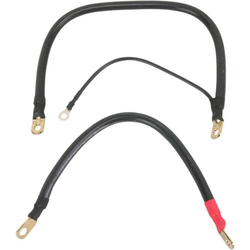 PartzBiz HD: 4402527-Terry Components 4 Gauge ชุดสายเคเบิลแบตเตอรี่ครบชุด Harley 07 FLHT พร้อมสาย Aux | 22040