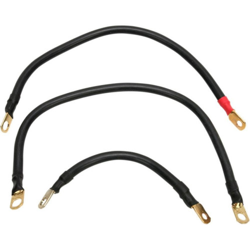 PartzBiz HD: 4402529-Terry Components 4 Gauge Complete Battery Cable Kits Harley 84-88 FLH Touring | 22060