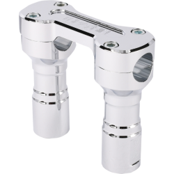 PartzBiz HD DS06021247 - Thrashin Supply Chrome 4" Hole Shot Risers Internal Wiring 3.5" Center Harley
