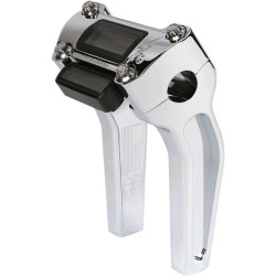 PartzBiz HD DS06021055 - Thrashin Supply Chrome 6.5" w/ Gauge Cutout Handlebar Pullback Riser TSC-6500-3 0602-1055 06021055 bar custom harley davidson