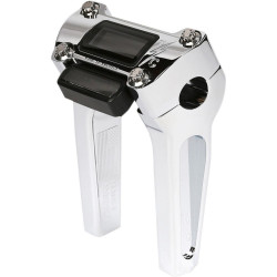 PartzBiz HD DS06021053 - Thrashin Supply Chrome 6" w/ Gauge Cutout Handlebar Straight Riser TSC-6025-3 0602-1053 06021053 bar custom harley davidson