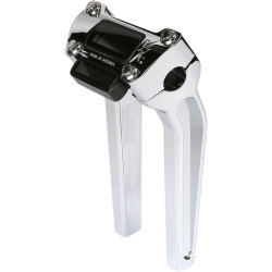 PartzBiz HD DS06021059 - Thrashin Supply Chrome 9.5" w/ Gauge Cutout Handlebar Pullback Riser TSC-9500-3 0602-1059 06021059 bar custom harley davidson