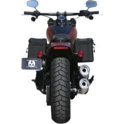 PartzBiz HD DS35011365 - Thrashin Supply Company Black Escape Saddlebags Touring Luggage TSB-0003 Water Resistant Handlebar Storage Bag trip travel cargo luggage pack motorcycle bike harley chopper street tool accessories 3501-1365 35011365
