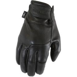 PartzBiz HD DS33013523C - Thrashin Supply Company Siege Insulated Black Leather Motorcycle Gloves
