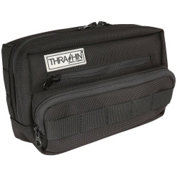 PartzBiz HD DS35100102 - Thrashin Supply Company THB-0003 Black Handlebar Plus Bag Universal Fit 3510-0102 35100102 Harley Storage Bag trip travel cargo luggage pack motorcycle bike harley chopper street tool accessories 