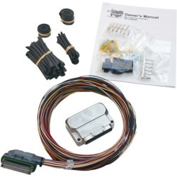 PartzBiz HD DS21200023 - Thunder Heart EA4260 Micro Harness Controller Harley Davidson Bobber Chopper Custom ไฟสัญญาณฟังก์ชันสายไฟชุด 2120-0023 21200023