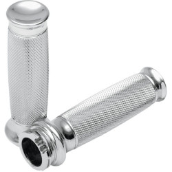PartzBiz HD DS06300441 - Todds Cycle Aluminium Vice Chrome Hand Grips พร้อม Knurl Harley Cable Throttle 84-17 | วีจีเค-1 PartzBiz HD DS06300441 - Todds Cycle Aluminium Vice Chrome Hand Grips พร้อม Knurl Harley Cable Throttle 84-17 | วีจีเค-1