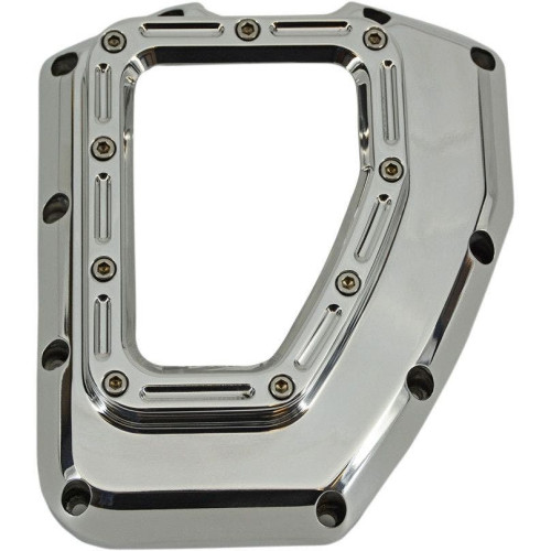 PartzBiz HD: 4402219-Trask TM-017CH Chrome Assault Series Cam Cover w/ Window 01-17 Harley Davidson Twin Cam 88 96 103 Softail Touring FLH FLHR FLHT FLTR FXS FLS Glide king electra road slim fat boy bob classic breakout camshaft aluminum plate upgrade replacement 0940-1849 09