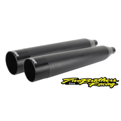 PartzBiz HD TBR005-4560499D-B - Two Brothers 005-4560499D-B Black Comp-S Shorty 2-1 Dual Slip On 17-19 Harley M8 597731 2 in 1 Performance headers Exhaust ceramic สแตนเลสขัดเงา