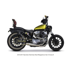 PartzBiz HD TBR005-4700199 - Two Brothers 005-4700199 สแตนเลส Comp-S 2-Into-1 Full System 14-19 Sportster 597711 fatbob fatboy breakout fat tyre ท่อไอเสียกว้าง harley davidson