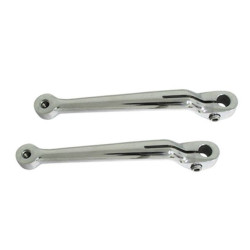 PartzBiz HD MU44250 (x2) - Chrome Shift Levers สองตัวแทนที่ OE #33895-82B 83-99 Harley FLH/T & FLST 44250