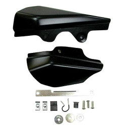 PartzBiz HD MW13-110 - Ultima 13-110 สีดำกลางกรอบความร้อน Shields Air Deflectors Harley FLH FLT ที่ดีที่สุดสำหรับ ELECTRA SOFTAIL ROAD STREET GLIDE DYNA SPORTSTER
