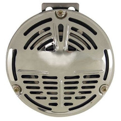 PartzBiz HD MW16-18 - Ultima 16-18 Chrome Plated 12V Universal Horn w/ Cover Early Harley Style and Custom Models replacement oe honk best for safety electrical